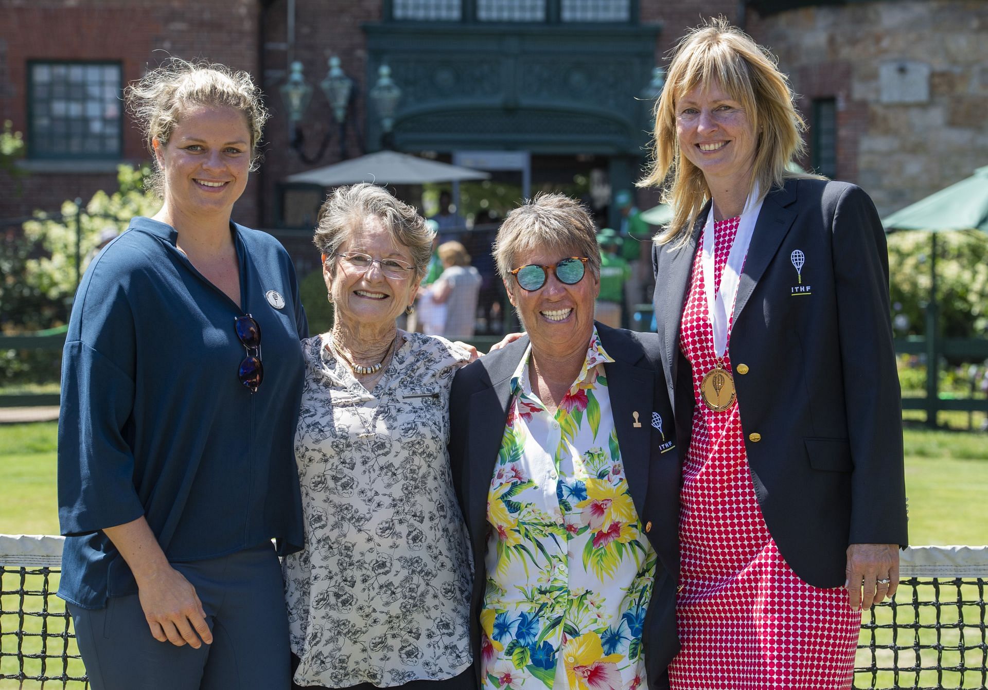 Nancy Richey (second from left) at the Hall of Fame ceremony in 2018. (Photo: Getty)